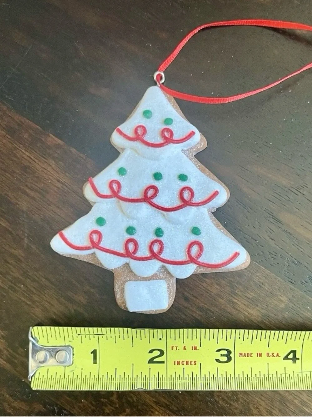 Kurt Adler Claydough Snowflake and Christmas Tree Gingerbread Cookie Ornaments